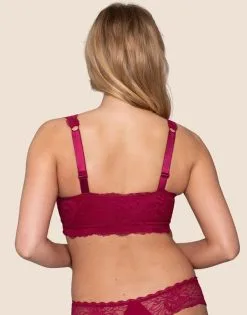 SugarShape Bralette "Suki" Bordeaux -Unterwäsche Verkäufe sugarshape bralette sakana bordeaux back editorial single crop 3