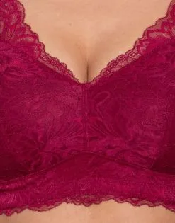 SugarShape Bralette "Suki" Bordeaux -Unterwäsche Verkäufe sugarshape bralette suki bordeaux front detail single crop 1