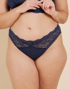 SugarShape Brazilian-Slip "Eliana Velvet" Navy