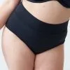 SugarShape Fold-over Bikini-Slip "Monaco" Black 1 SugarShape Fold-over Bikini-Slip "Monaco" Black -Unterwäsche Verkäufe sugarshape fold over bikini slip monaco front packshot model grey single crop 1