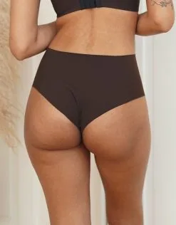 SugarShape High-Brazilian-Slip "Invisible" Mocca -Unterwäsche Verkäufe sugarshape high brazilian slip invisible mocca back editorial single crop 1