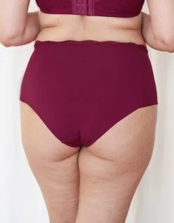 SugarShape High-Panty "Clara" Bordeaux -Unterwäsche Verkäufe sugarshape high panty clara bordeaux back editorial single hs 110 crop 1