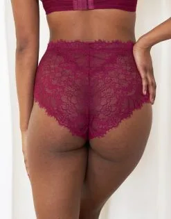 SugarShape High-Waist-Panty "Sophia" Bordeaux -Unterwäsche Verkäufe sugarshape high waist panty sophia bordeaux back editorial single hs 105 crop 1