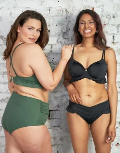 SugarShape Bikini-High-Waist-Panty "Valencia Classic" Olive -Unterwäsche Verkäufe sugarshape highwaist panty valencia olive front editorial double full 16