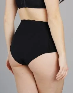 SugarShape High-Waist-Panty "Clara" Black -Unterwäsche Verkäufe sugarshape highwaistpanty clara black back packshot model grey single crop 1