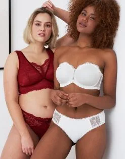 SugarShape Brazilian-Slip "Eliana Velvet" Burgundy -Unterwäsche Verkäufe sugarshape multiway bh diamond front editorial double full 3