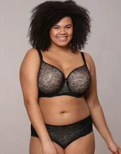 SugarShape Panty "Evita" Black -Unterwäsche Verkäufe sugarshape panty evita black front packshot model grey single full 2