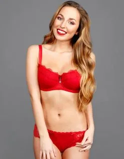 SugarShape Panty "Ruby" Red -Unterwäsche Verkäufe sugarshape panty ruby red front packshot model grey single full 1