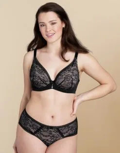 SugarShape Panty "Valerie" Black/beige -Unterwäsche Verkäufe sugarshape plunge bh panty valerie black beige front editorial single bhs 80 97 5 hs 115 full 1