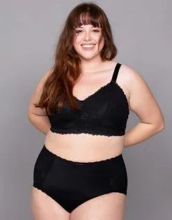 SugarShape High-Waist-Panty "Bella" Black -Unterwäsche Verkäufe sugarshape shop bella black highpanty front