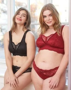 SugarShape Bralette "Eliana Velvet" Black -Unterwäsche Verkäufe sugarshape shop bralette eliana velvet black front editorial double full 1