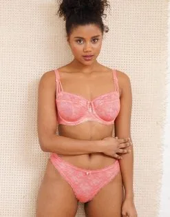 SugarShape Brazilian-Slip "Sienna" Coral 11 SugarShape Brazilian-Slip "Sienna" Coral -Unterwäsche Verkäufe sugarshape slip sienna coral front editorial single full 1