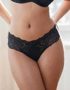 SugarShape String "Eliana Satin" Black -Unterwäsche Verkäufe sugarshape string eliana satin black front editorial single crop 2