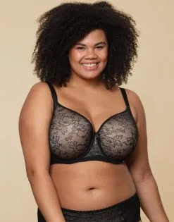 SugarShape BH "Evita" Black 10 SugarShape BH "Evita" Black -Unterwäsche Verkäufe sugarshape t shirt bh evita black front packshot model sand single crop 2