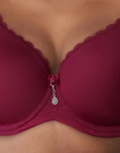 SugarShape BH "Pure Basic" Bordeaux -Unterwäsche Verkäufe sugarshape t shirt bh pure basic bordeaux detail 1