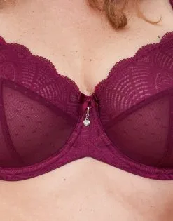 SugarShape BH "Clara Lace" Bordeaux -Unterwäsche Verkäufe sugarshape unwattierter bh clara lace bordeaux detail 1